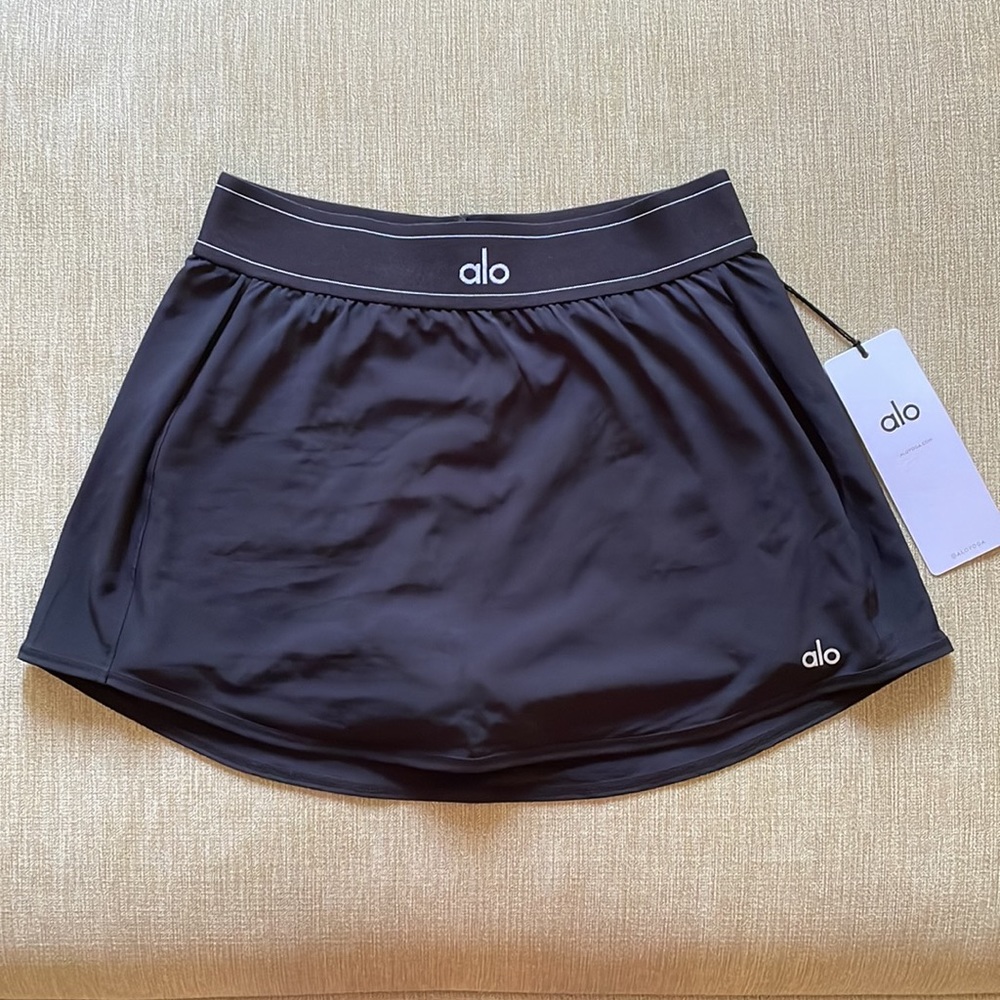 NWT - ALO YOGA - Match Point Tennis Skirt - Black
